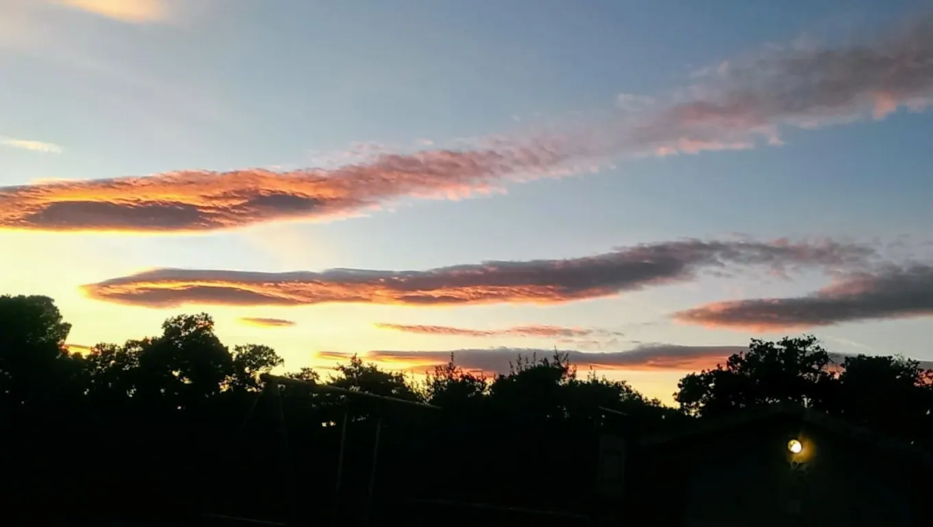 Coucher de soleil sur le domaine