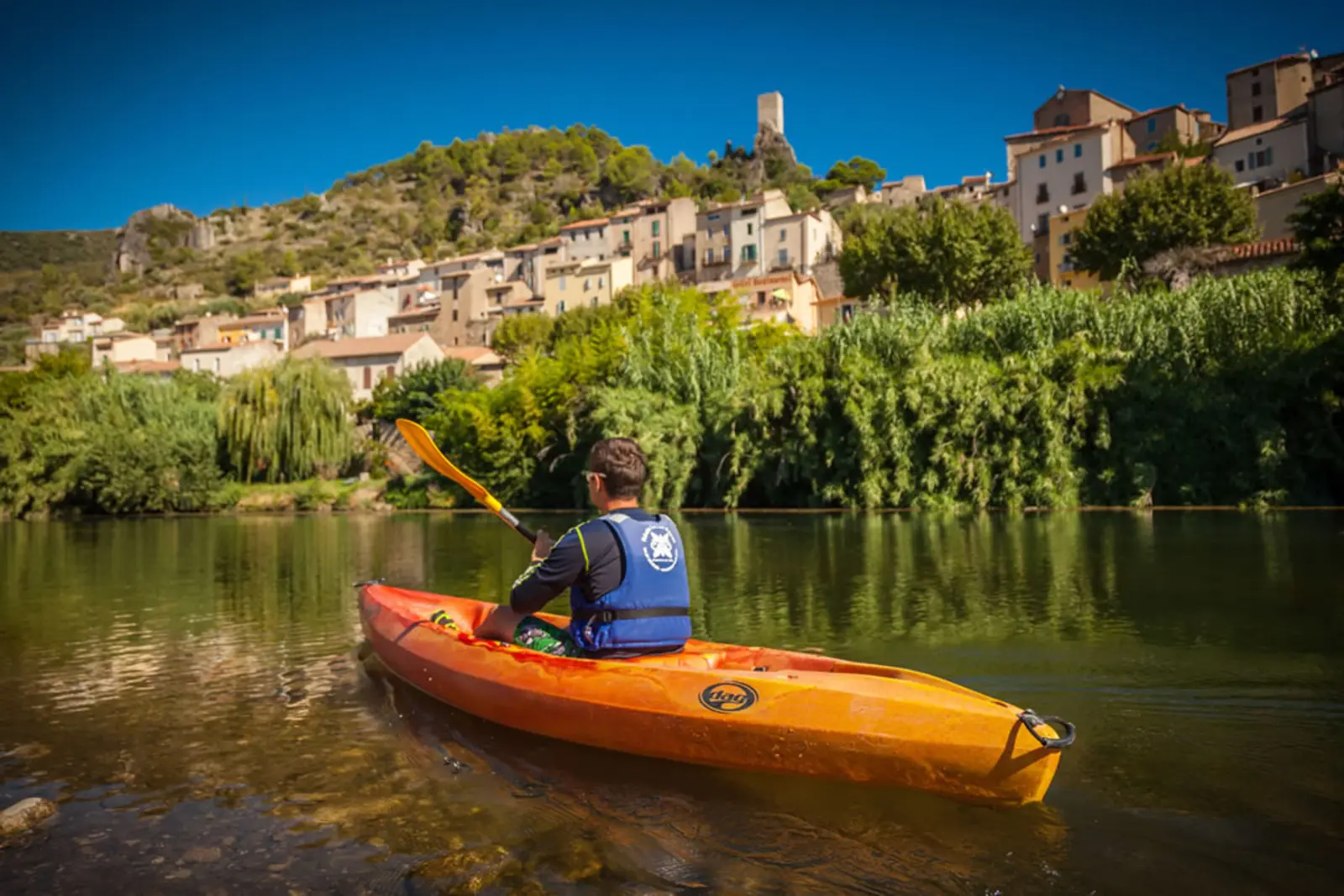 Descente en canoë-kayak sur l'Orb à la base de Réals