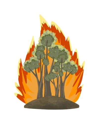 Icône représentant un risque de feu de forêt